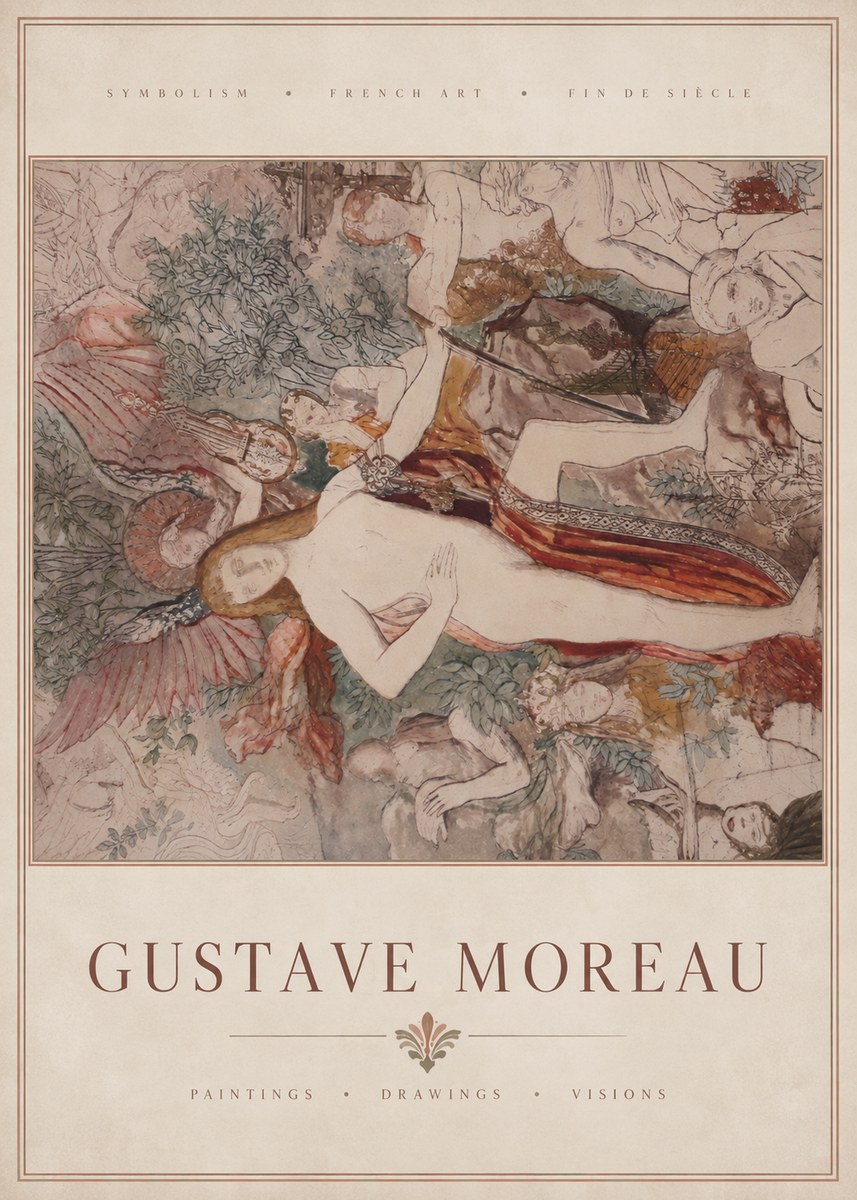 Gustave Moreau The Hymn to Beauty No3 - Plakat
