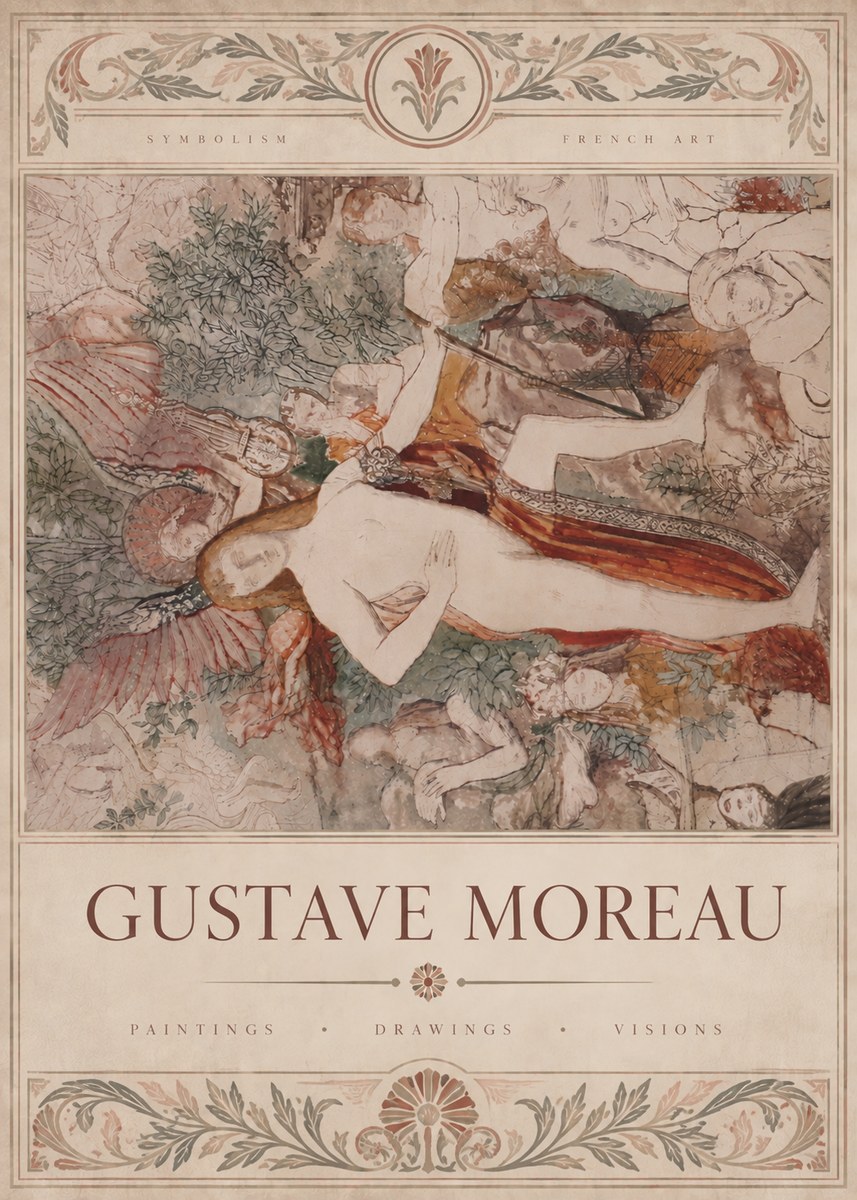 Gustave Moreau The Hymn to Beauty No6 - Plakat
