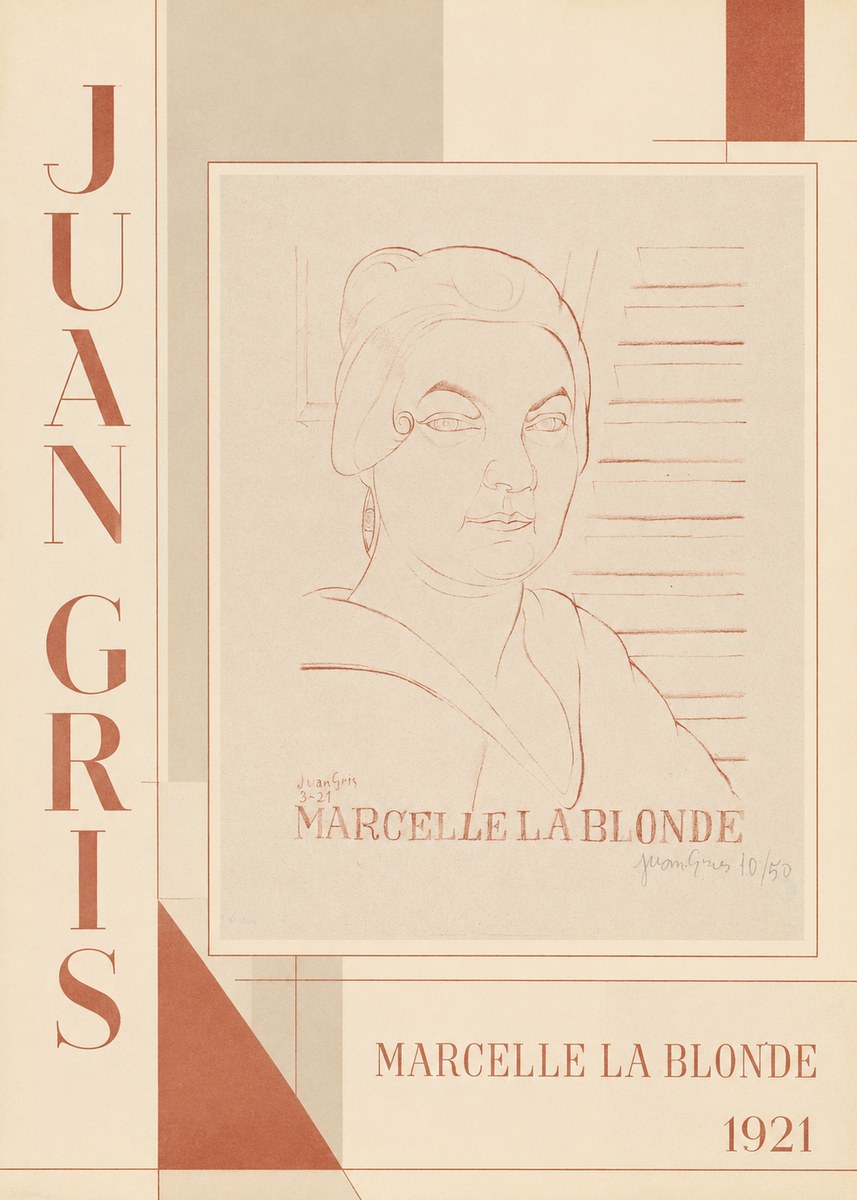 Juan Gris Marcelle La Blonde No2 - Plakat