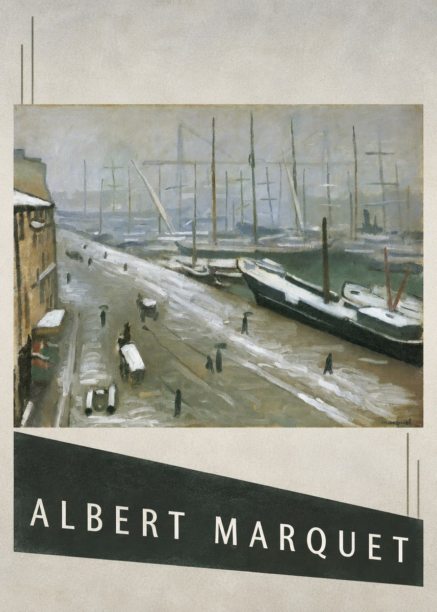 Albert Marquet Le Havre, Le Bassin Sous La Neige No3 - Plakat