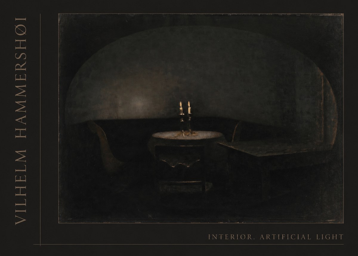 Vilhelm Hammershøi Interior. Artificial Light No2 - Plakat