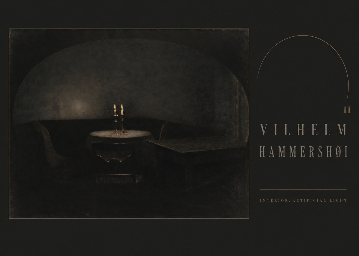 Vilhelm Hammershøi Interior. Artificial Light No4 - Plakat