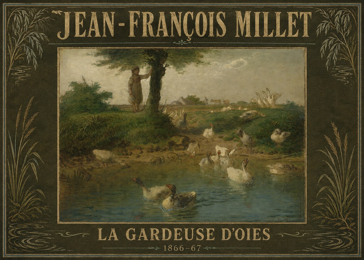 Jean-François Millet La Gardeuse D'oies No4 - Plakat
