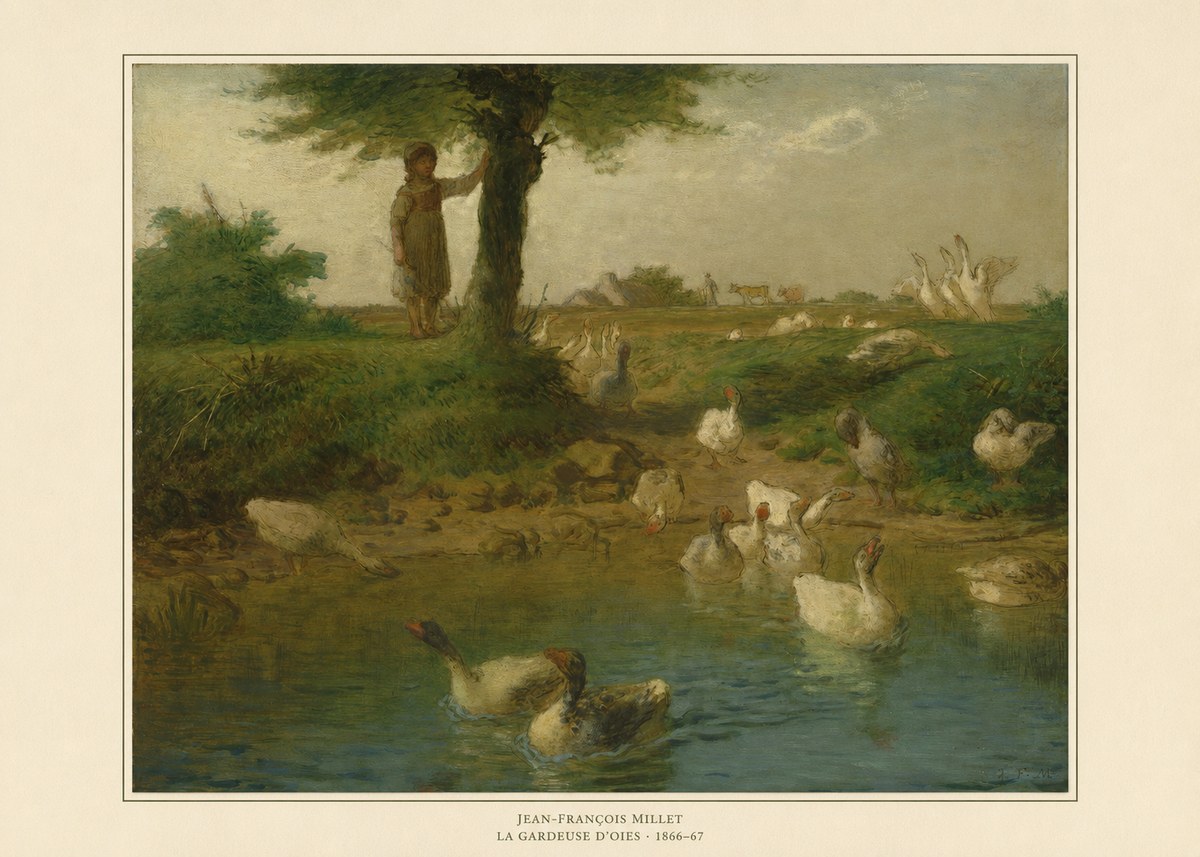 Jean-François Millet La Gardeuse D'oies No6 - Plakat