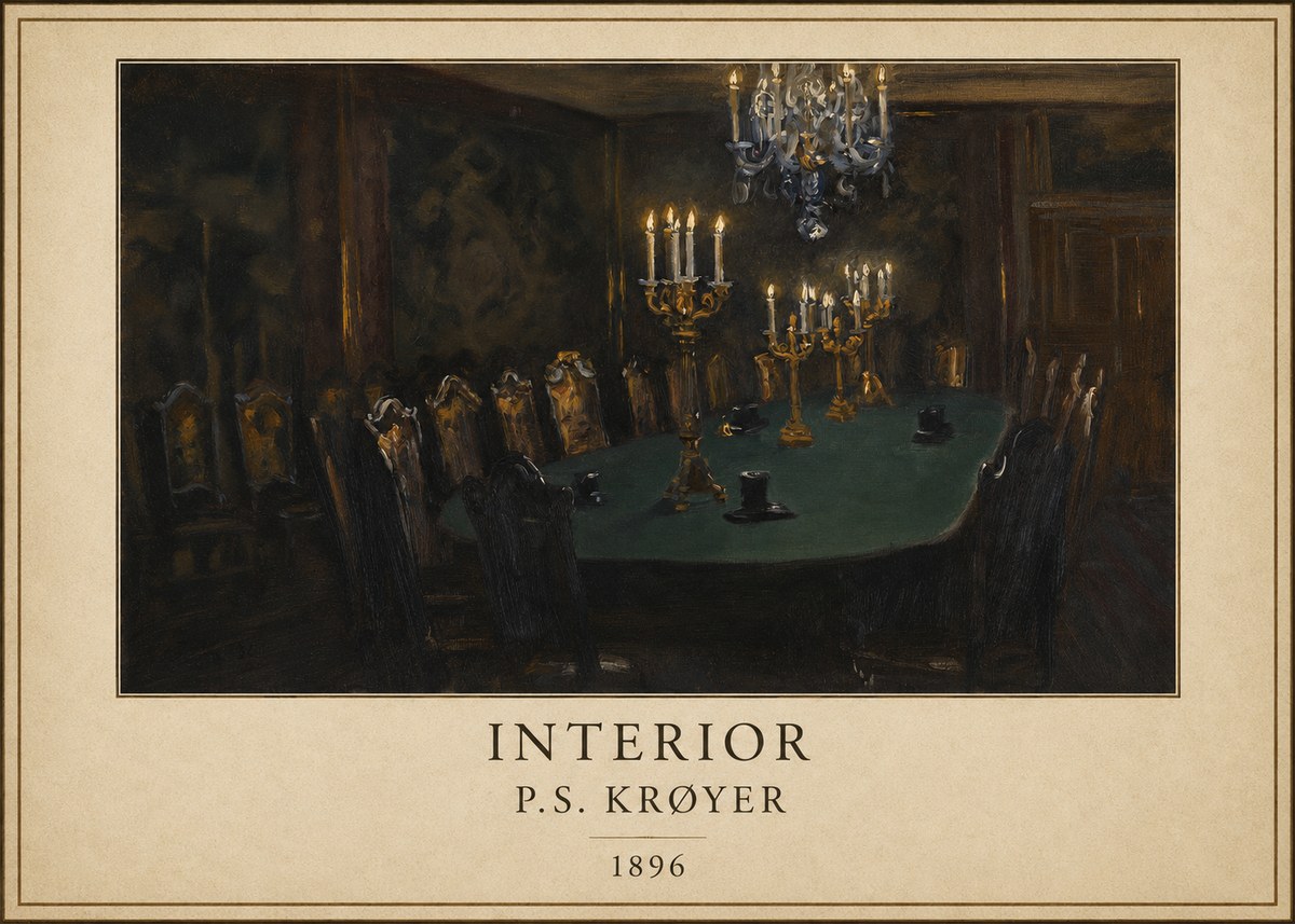 P.S. Krøyer Interior No6 - Plakat