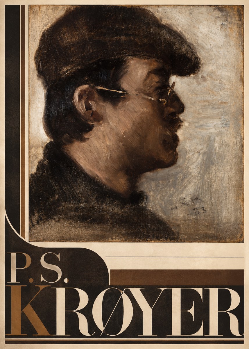 P.S. Krøyer Self-portrait with a Cap No4 - Plakat
