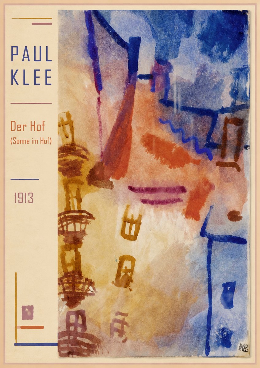 Paul Klee Der Hof (Sonne Im Hof) No1 - Plakat