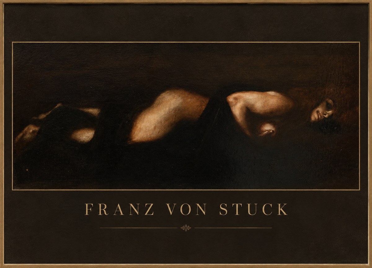 Franz von Stuck Der Schlaf No1 - Plakat