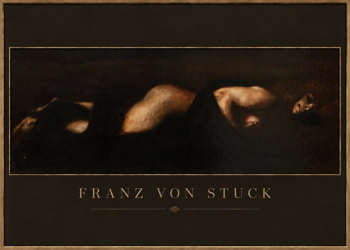Franz von Stuck Der Schlaf No4 - Plakat
