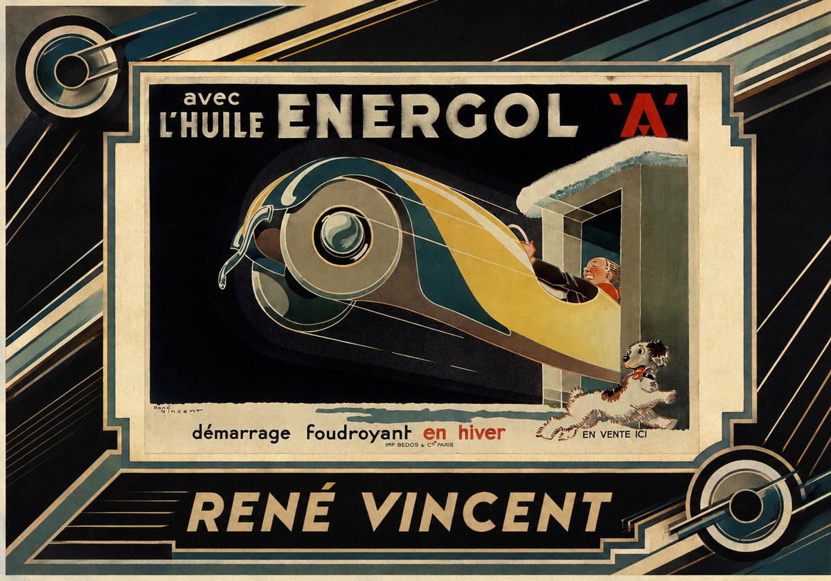 René Vincent Energol 'A' No2 - Plakat