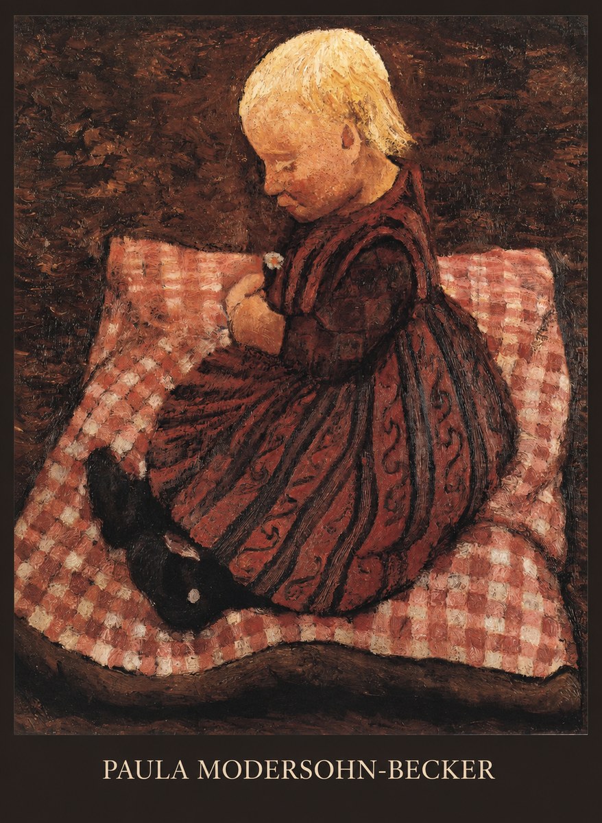 Paula Modersohn-Becker Girl with Flower No6 - Plakat