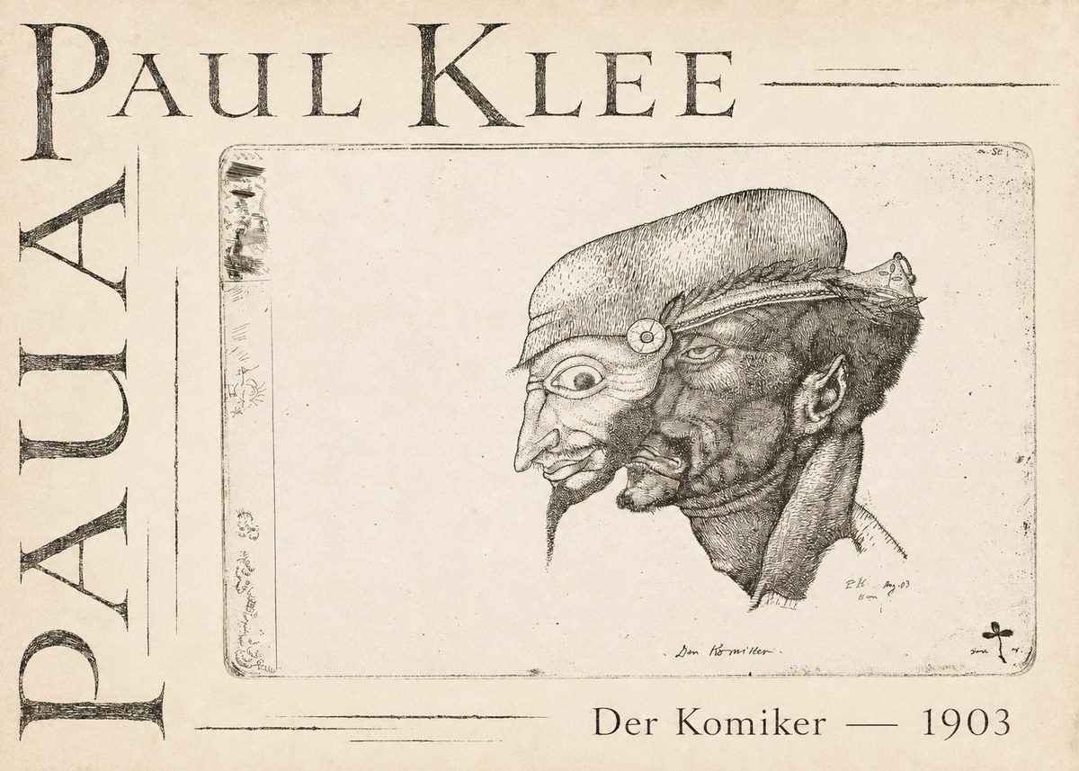 Paul Klee Der Komiker No3 - Plakat