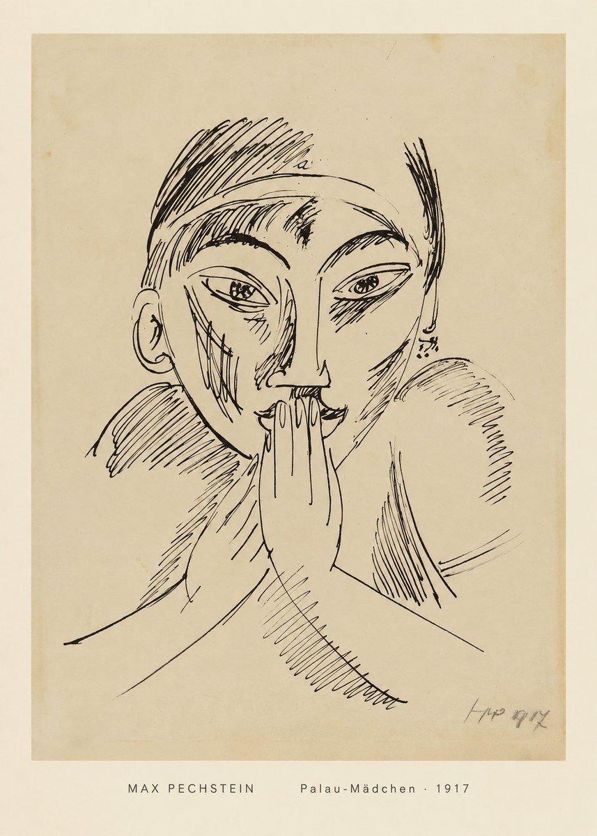 Max Pechstein Palau-mädchen No4 - Plakat