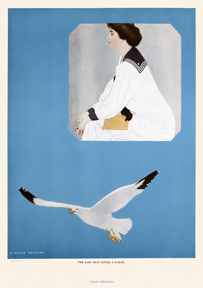 Coles Phillips The Lass That Loved a Sailor No6 - Plakat