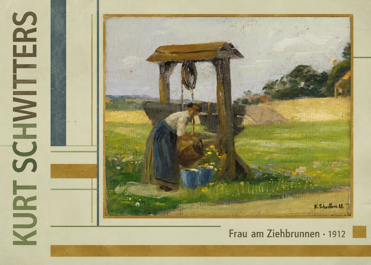 Kurt Schwitters Frau Am Ziehbrunnen No2 - Plakat