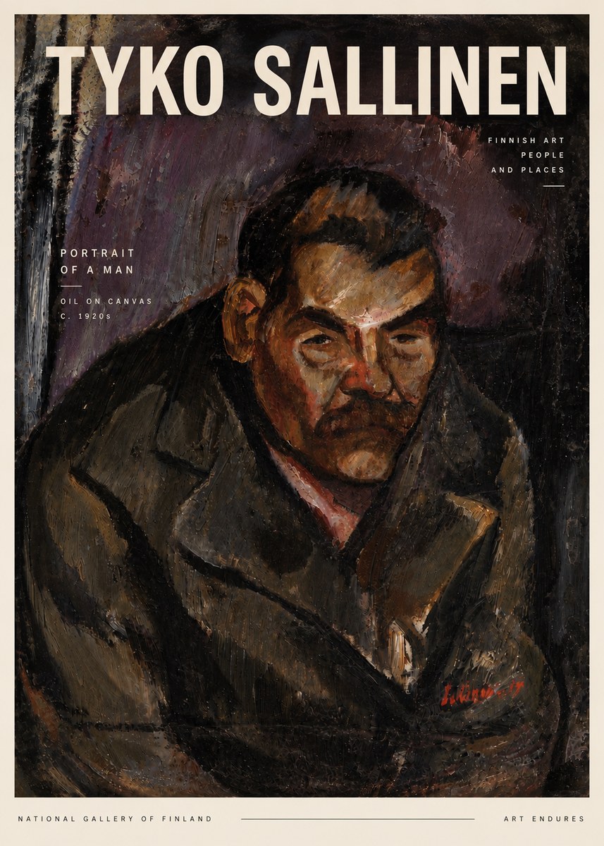 Tyko Sallinen Portrait of a Man V No5 - Plakat