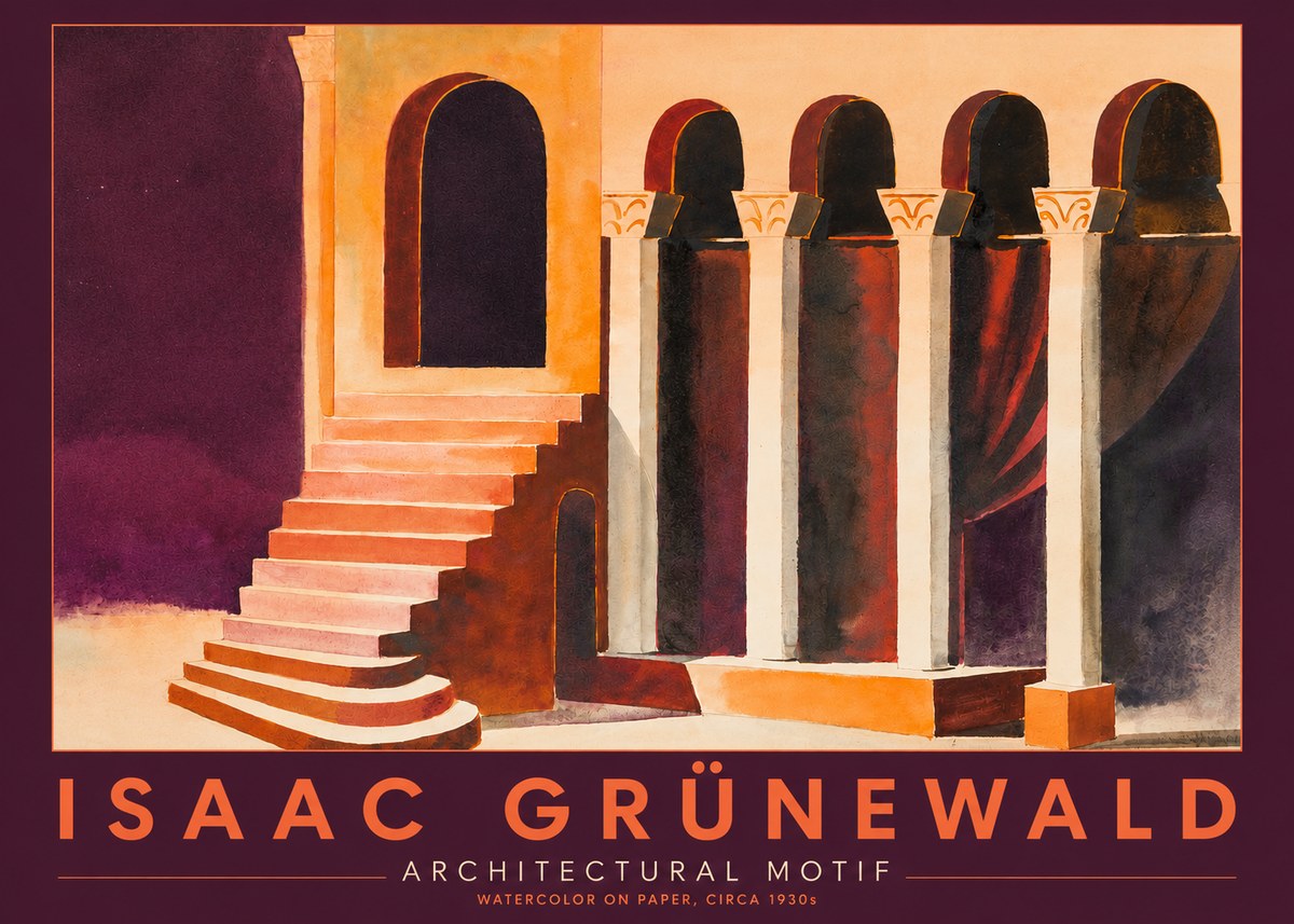 Isaac Grünewald Architectural Motif III No2 - Plakat