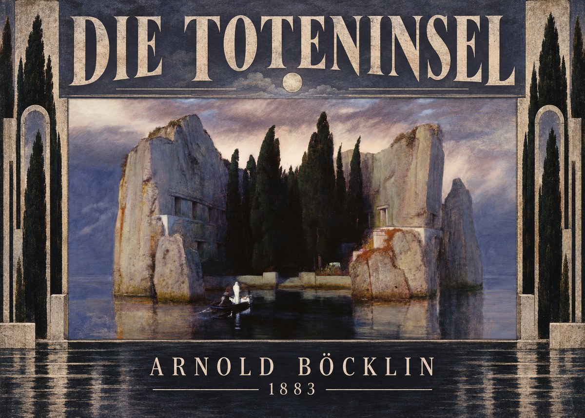 Arnold Böcklin Die Toteninsel V No5 - Plakat