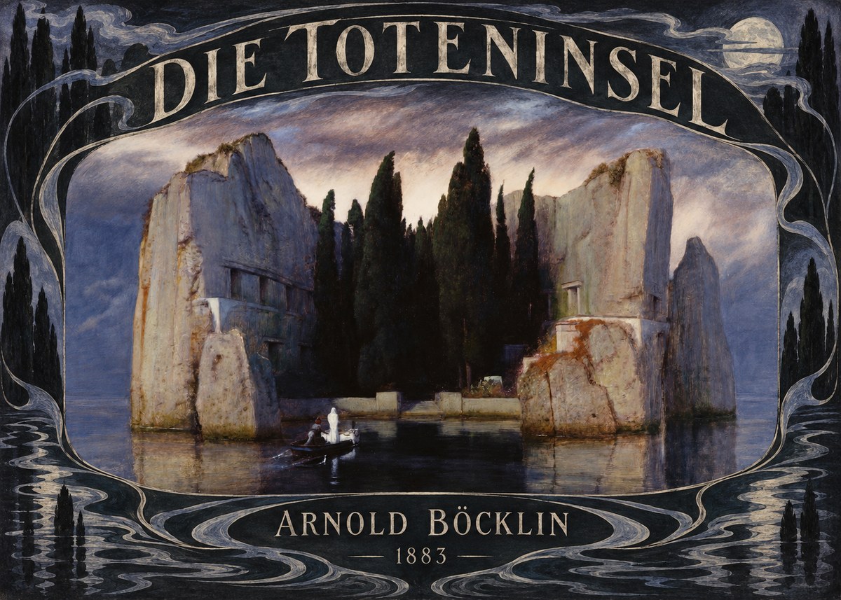 Arnold Böcklin Die Toteninsel V No6 - Plakat