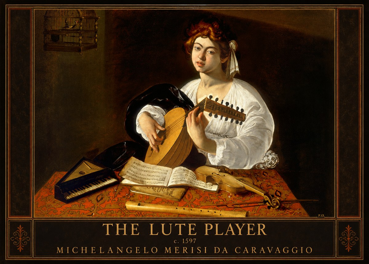 Michelangelo Merisi da Caravaggio The Lute Player No1 - Plakat