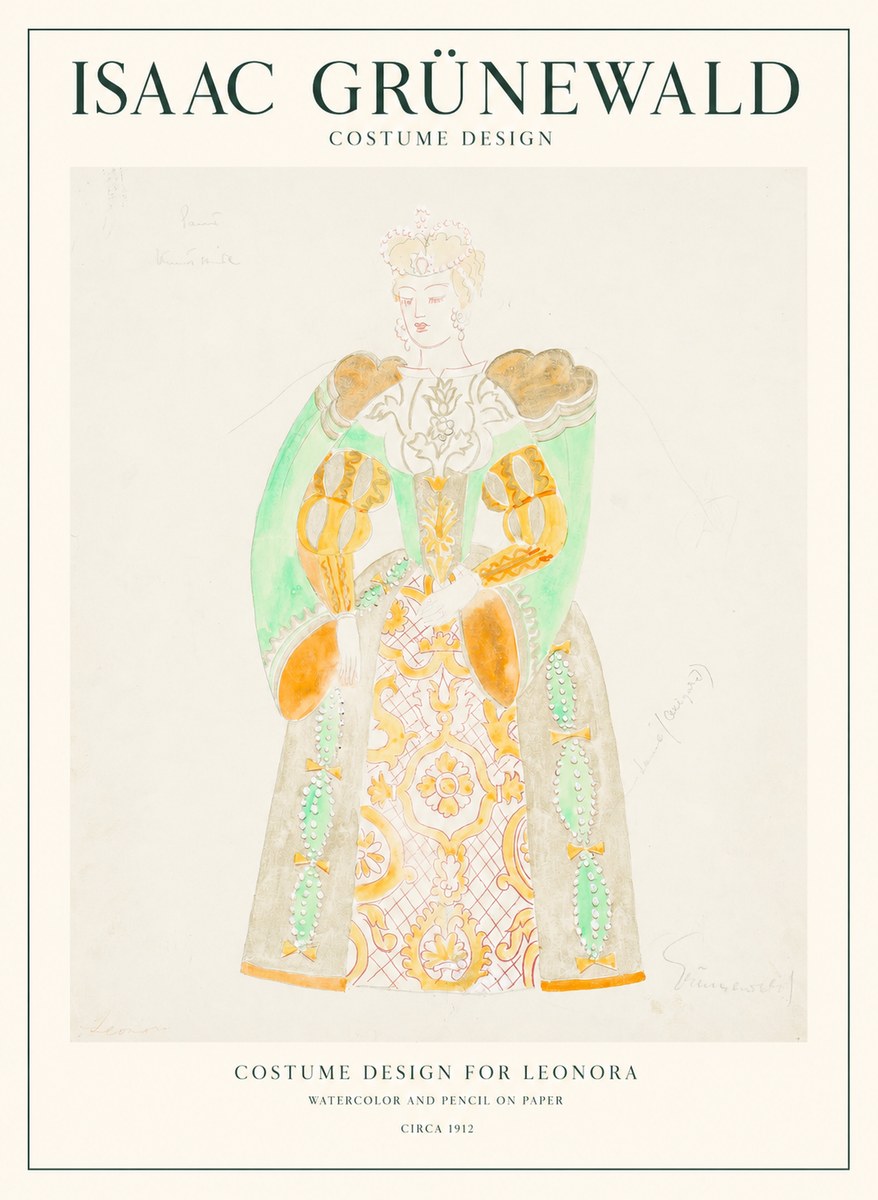 Isaac Grünewald Costume Design for Leonora No1 - Plakat