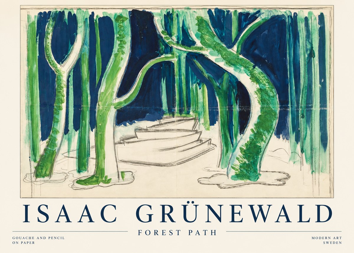 Isaac Grünewald Forest Path No1 - Plakat