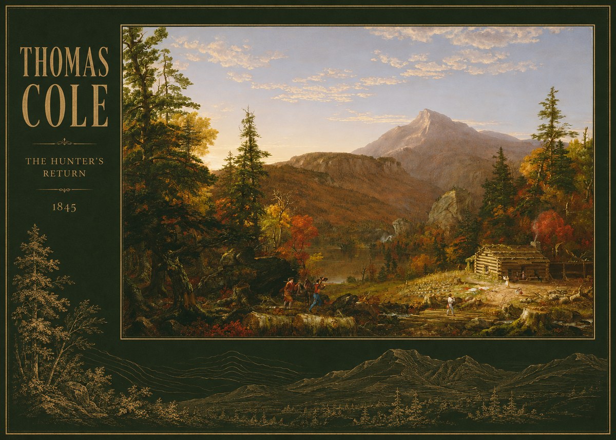 Thomas Cole The Hunter's Return II No2 - Plakat
