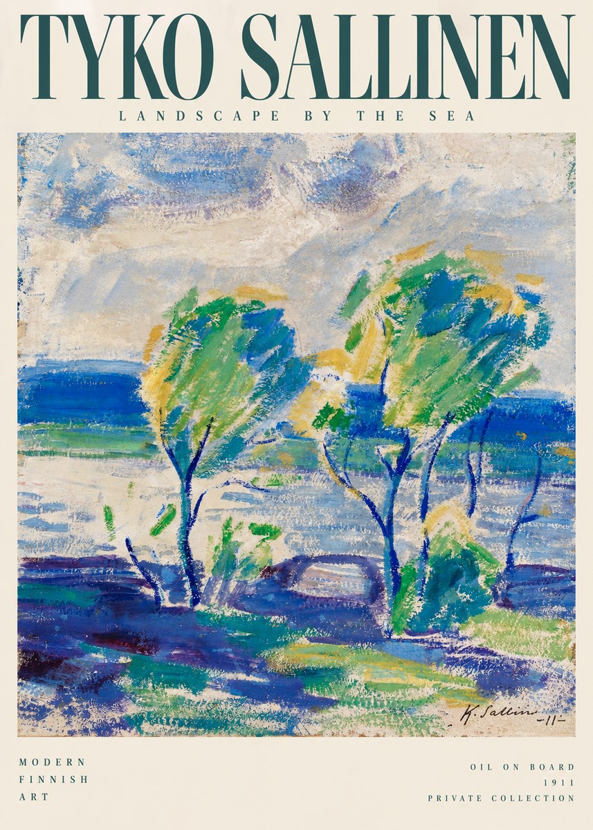 Tyko Sallinen Landscape by the Sea No2 - Plakat