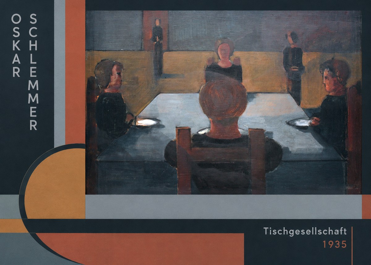 Oskar Schlemmer Tischgesellschaft No2 - Plakat
