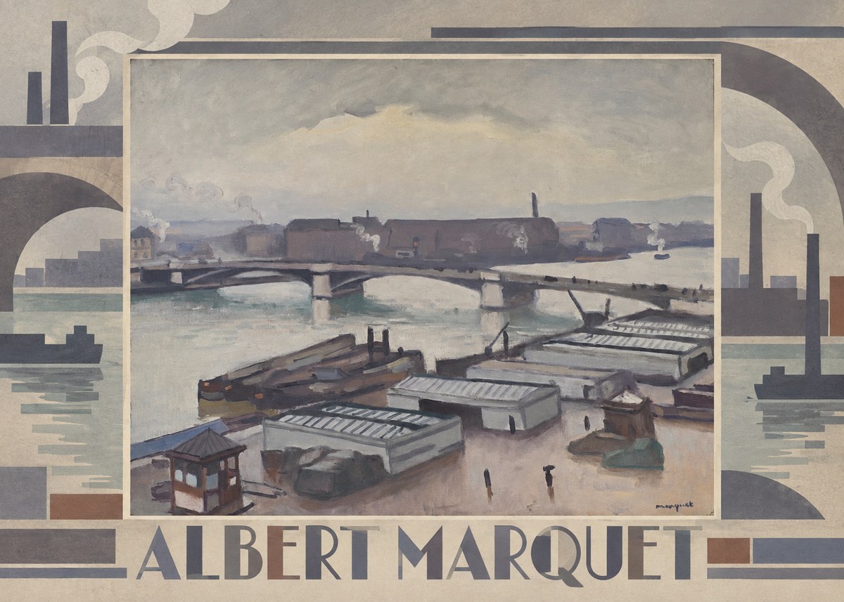 Albert Marquet River Scene, Paris No6 - Plakat