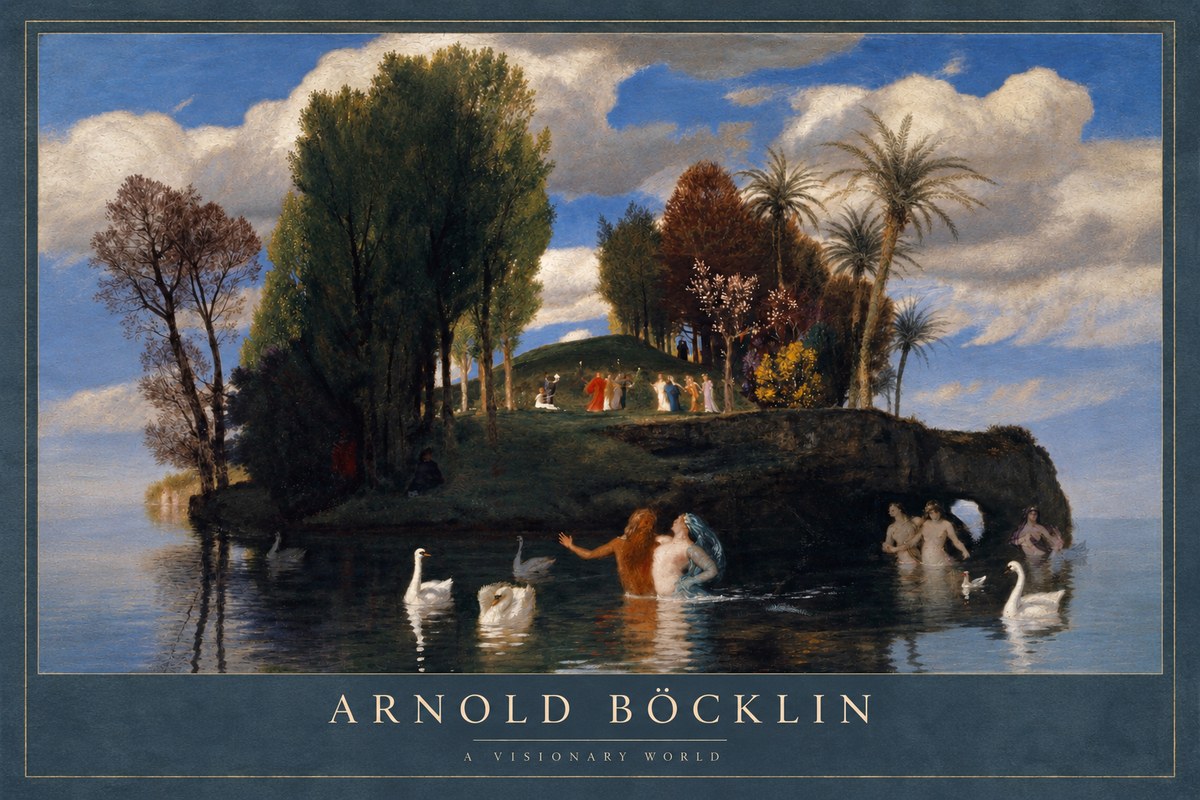 Arnold Böcklin The Island of Life No2 - Plakat