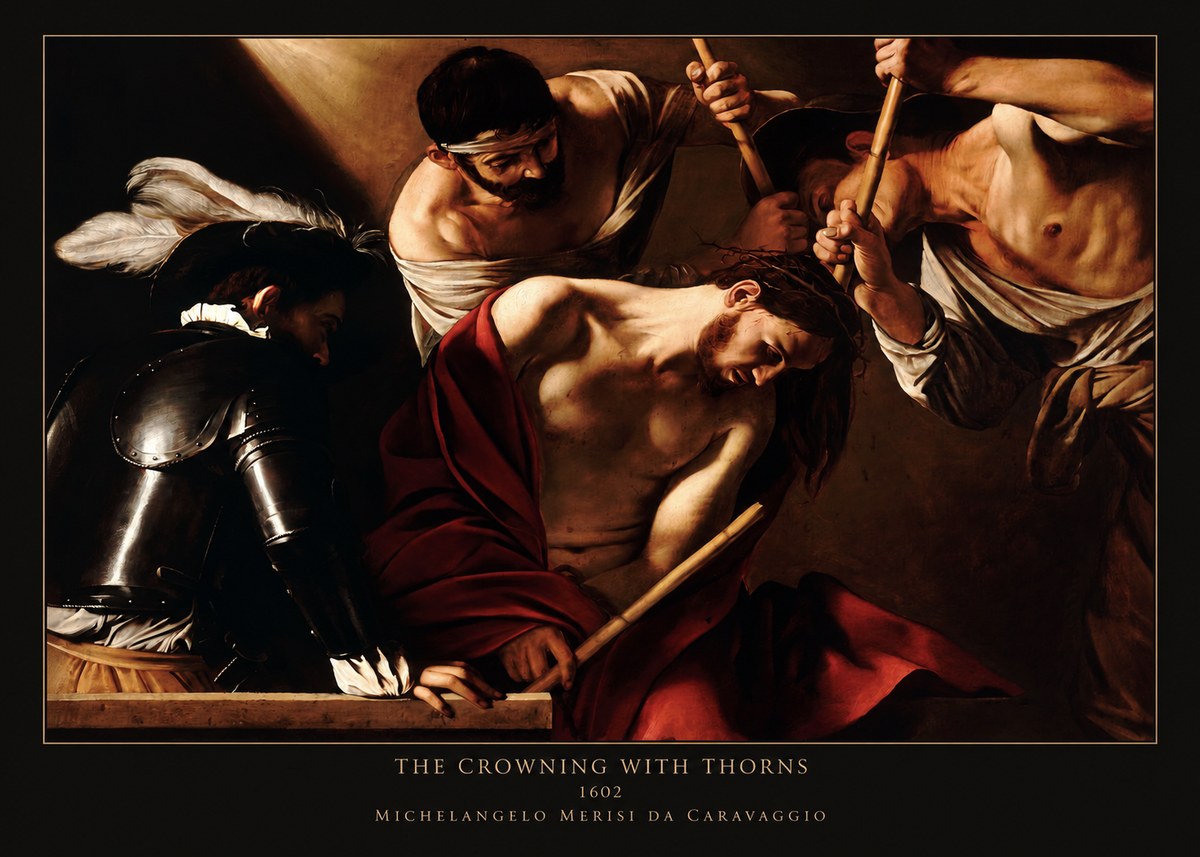 Michelangelo Merisi da Caravaggio The Crowning with Thorns II No5 - Plakat
