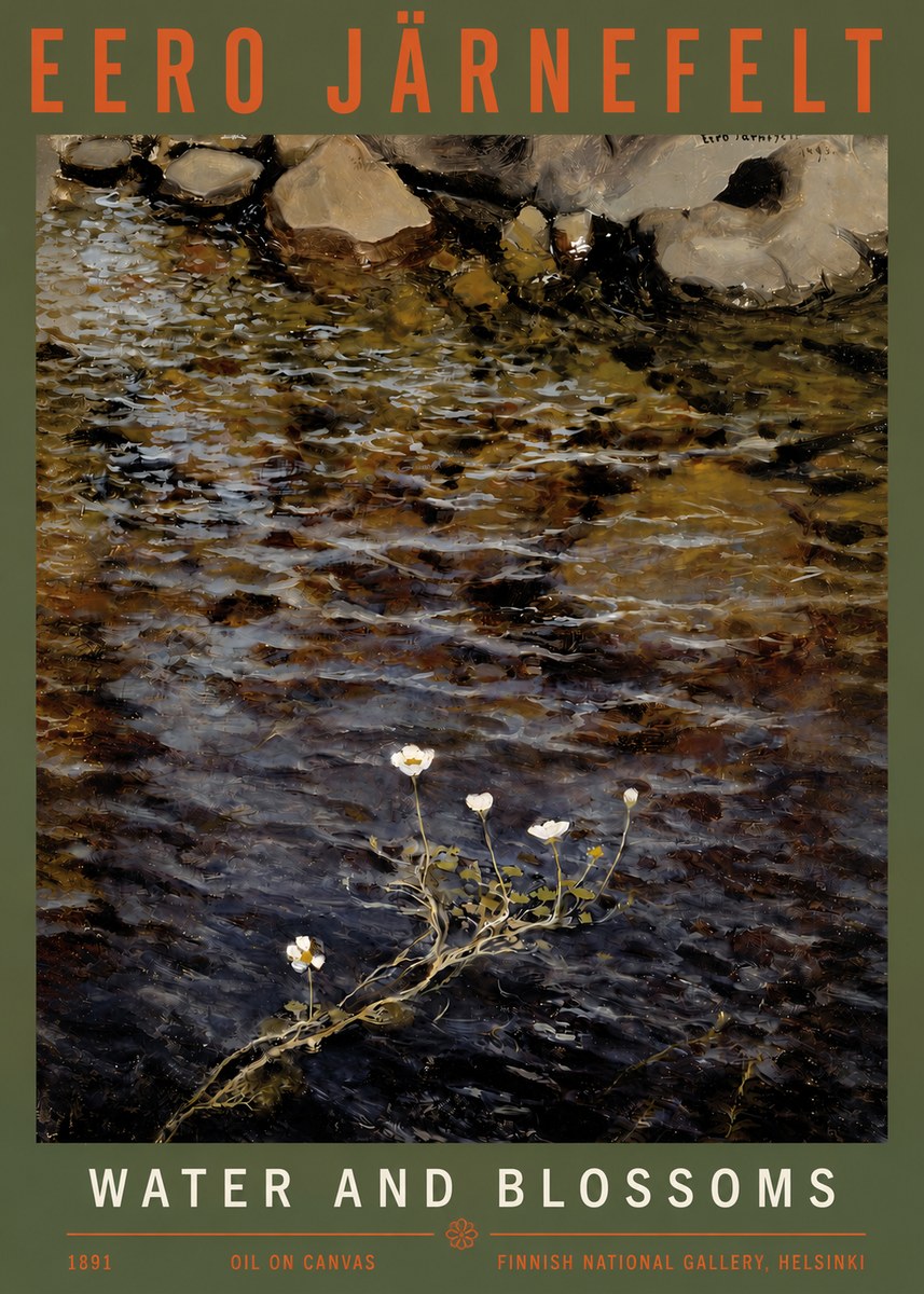 Eero Järnefelt Water and Blossoms No3 - Plakat