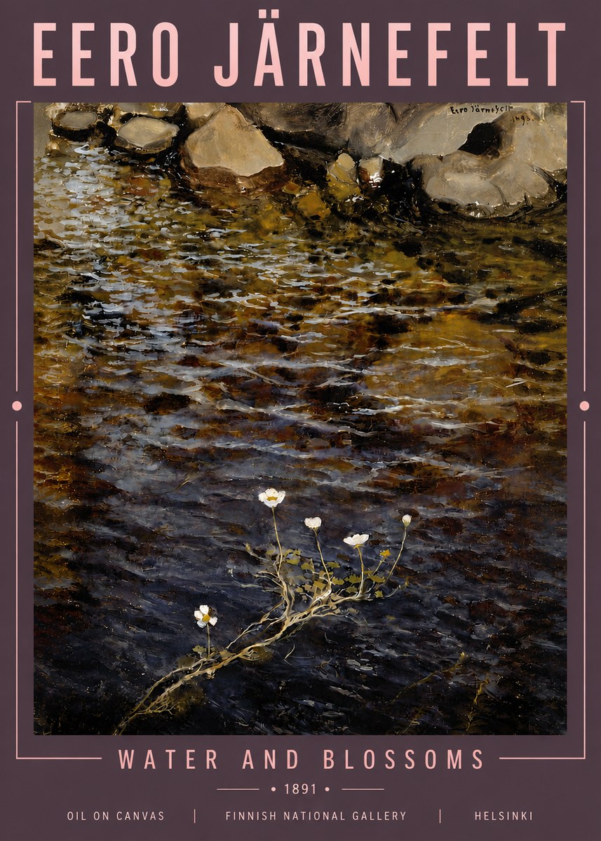 Eero Järnefelt Water and Blossoms No5 - Plakat