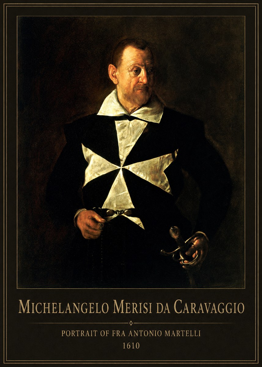 Michelangelo Merisi da Caravaggio Portrait of Fra Antonio Martelli No1 - Plakat