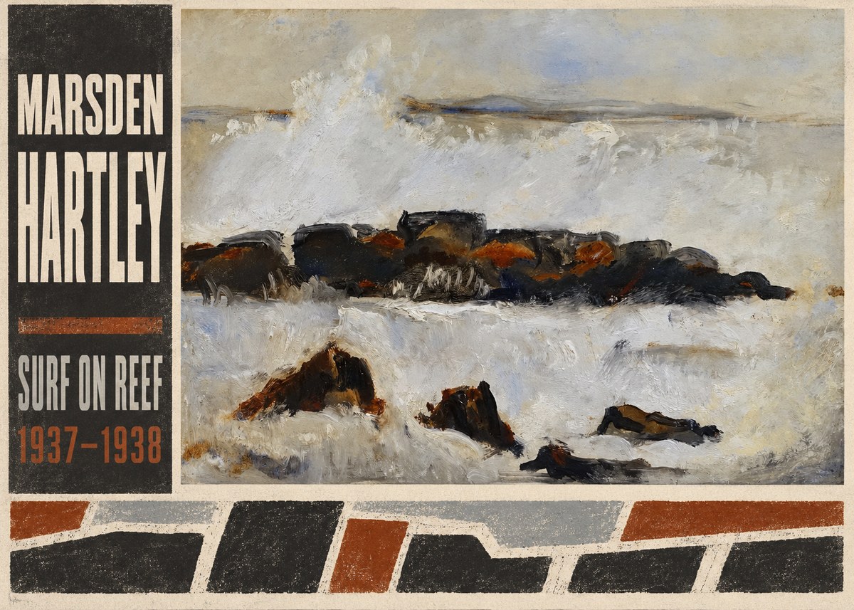 Marsden Hartley Surf on Reef No2 - Plakat