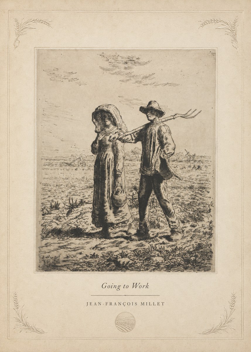 Jean-François Millet Going to Work No5 - Plakat