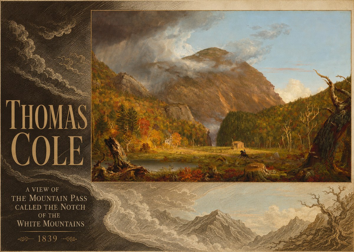 Thomas Cole A View of the Mountain Pass Called the Notch of the White Mountains No6 - Plakat