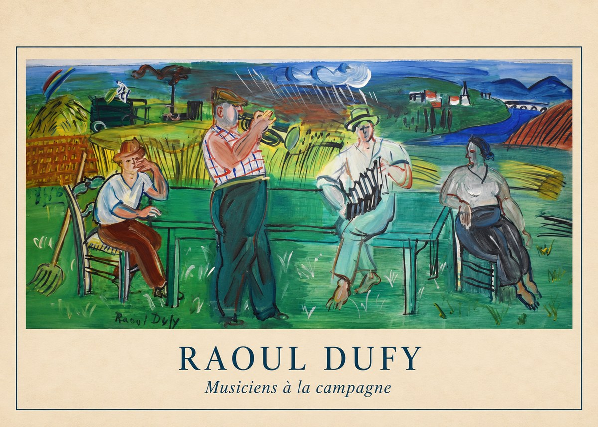 Raoul Dufy Musiciens À La Campagne No4 - Plakat