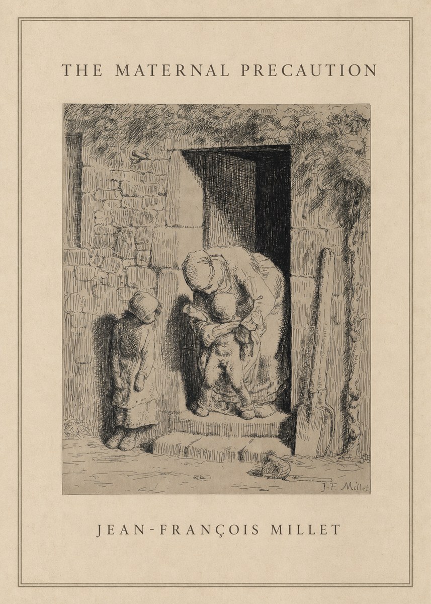 Jean-François Millet The Maternal Precaution No1 - Plakat