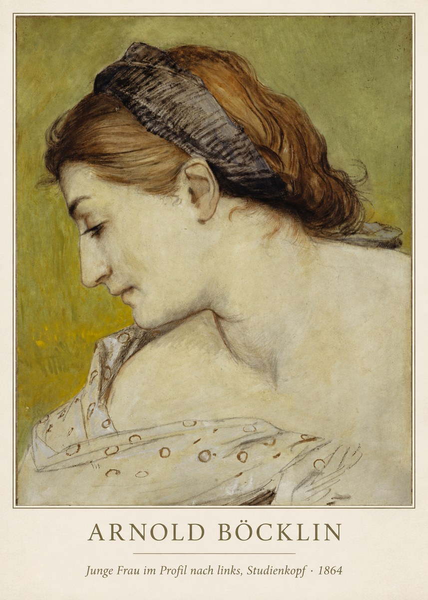 Arnold Böcklin Junge Frau Im Profil Nach Links, Studienkopf No2 - Plakat