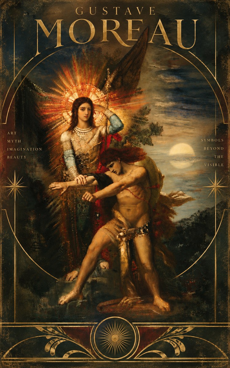 Gustave Moreau The Archangel Michael No6 - Plakat
