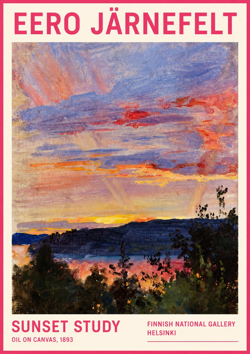 Eero Järnefelt Sunset Study No2 - Plakat