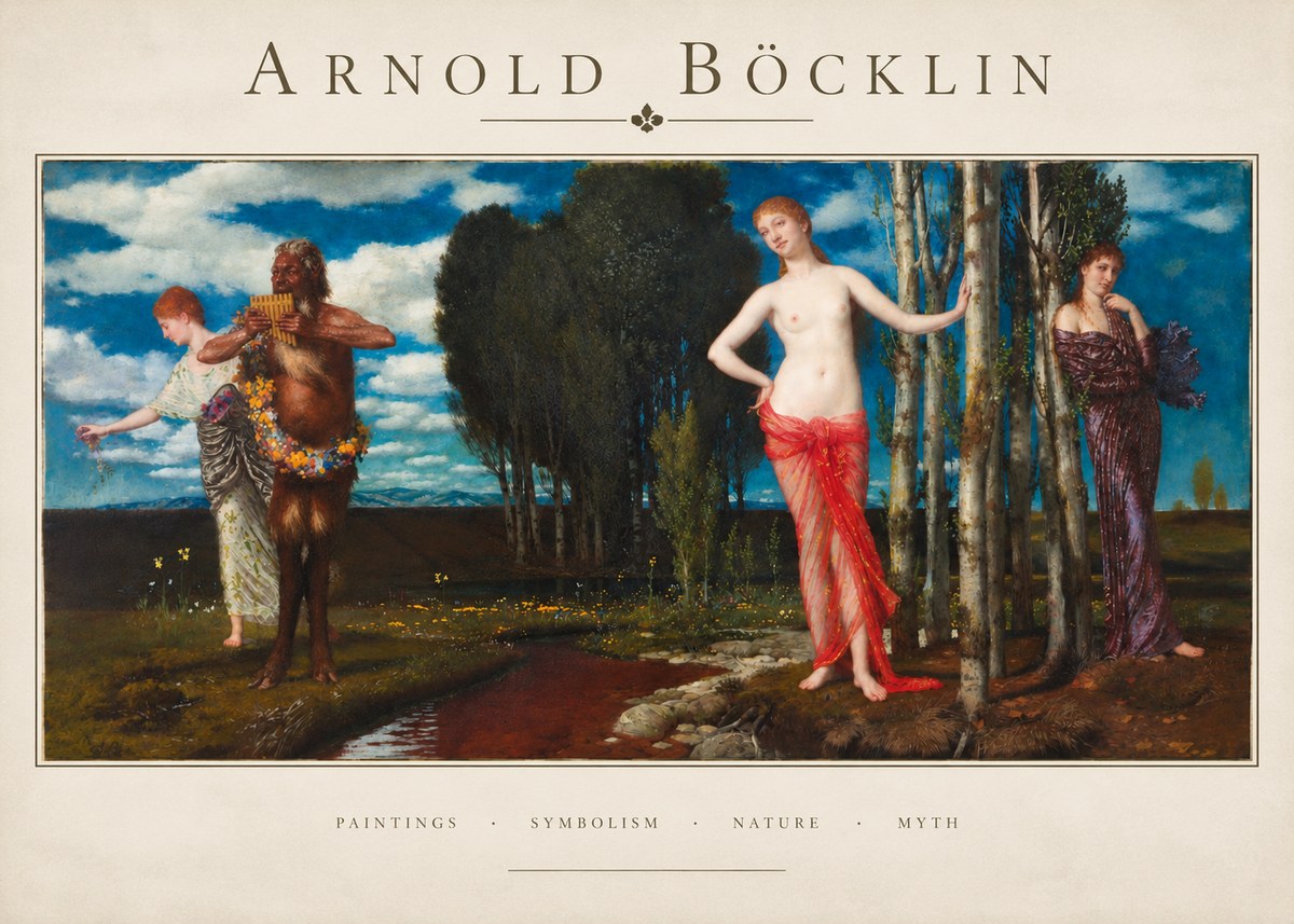 Arnold Böcklin Spring Evening No3 - Plakat