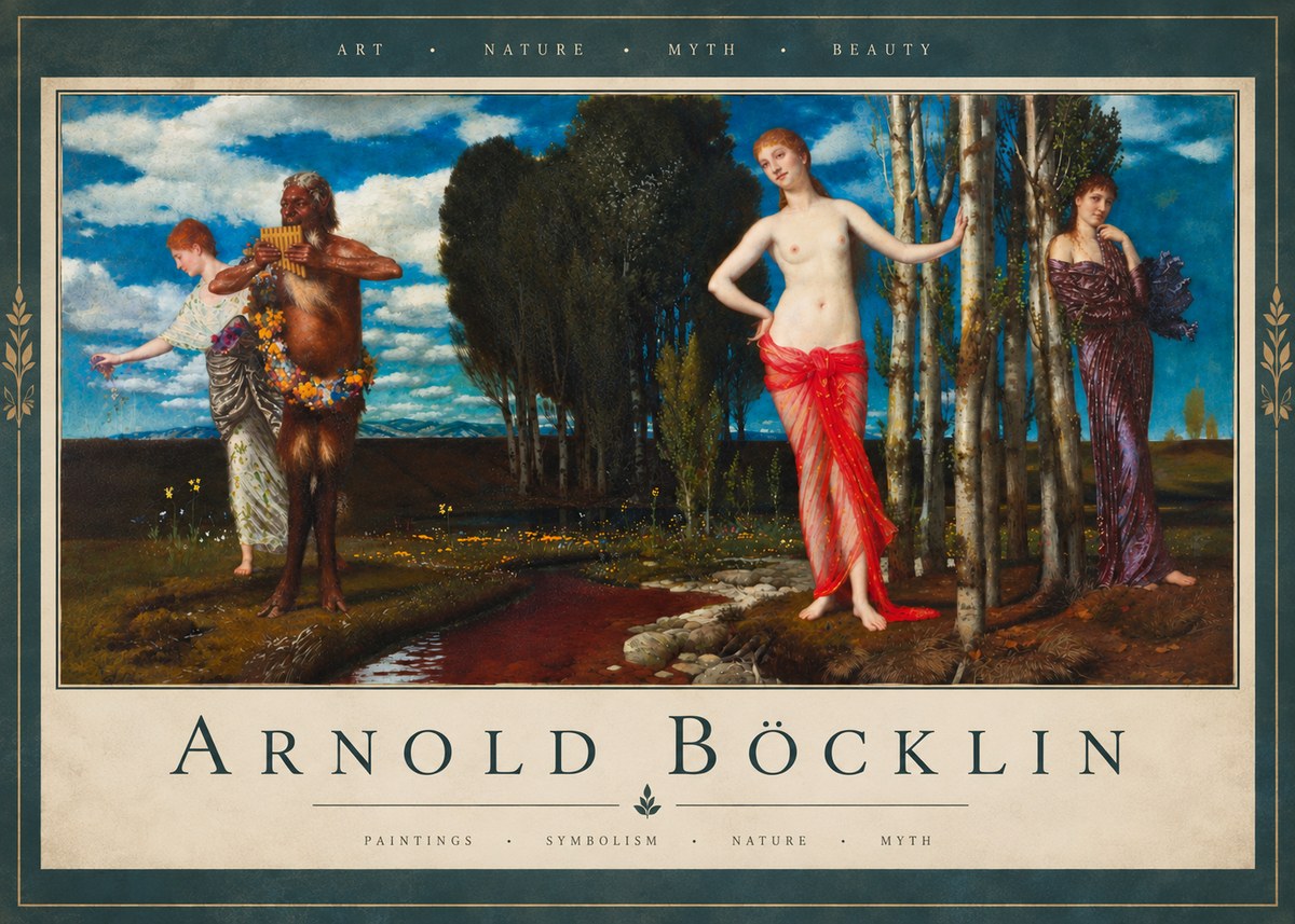 Arnold Böcklin Spring Evening No5 - Plakat