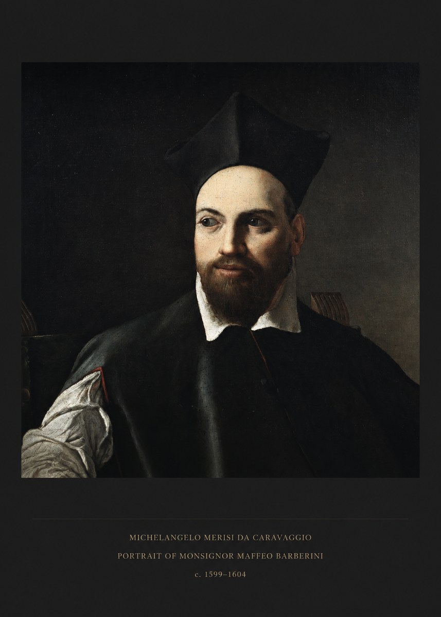 Michelangelo Merisi da Caravaggio Portrait of Monsignor Maffeo Barberini No5 - Plakat