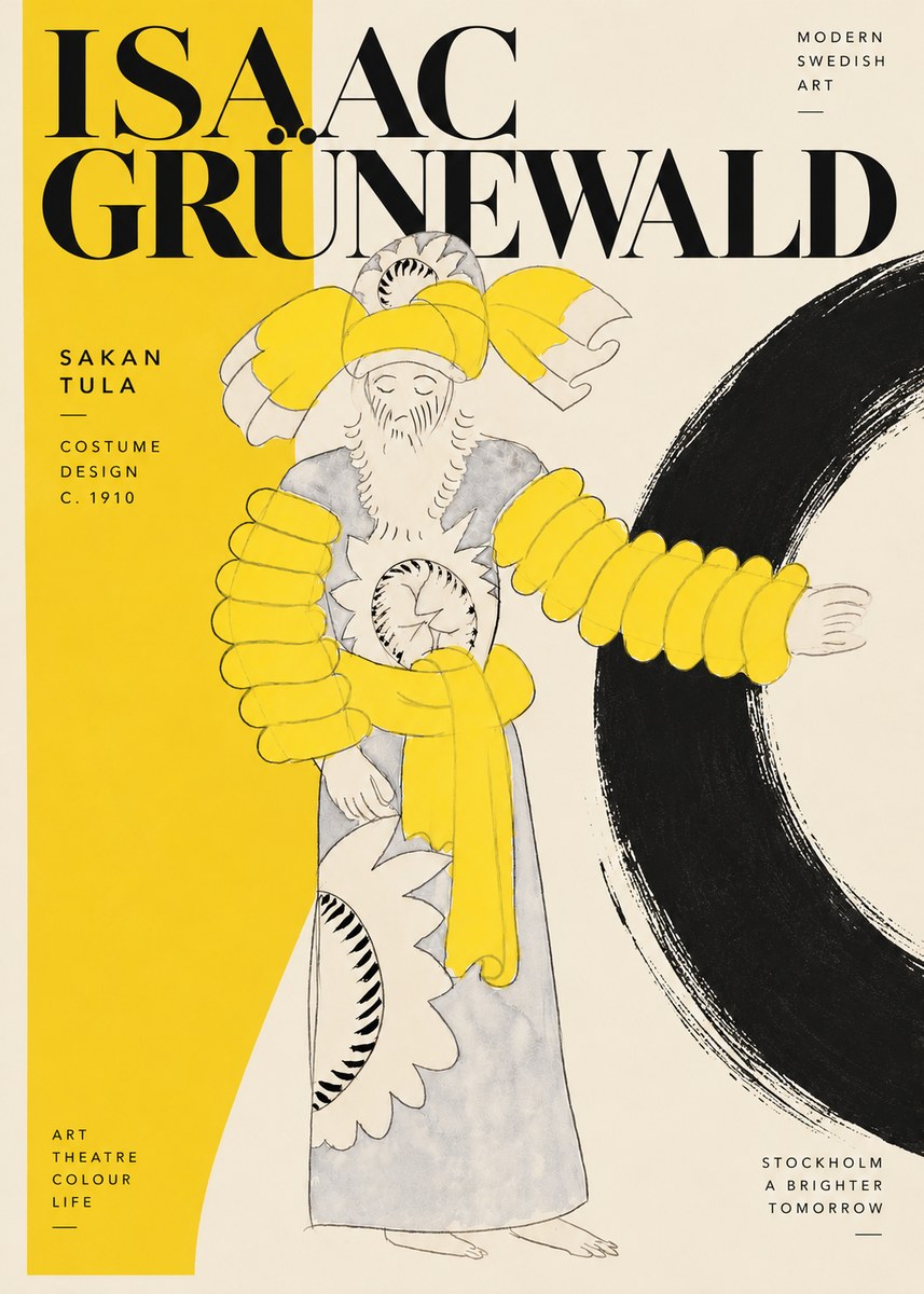 Isaac Grünewald Sakan Tula - Costume Design No5 - Plakat