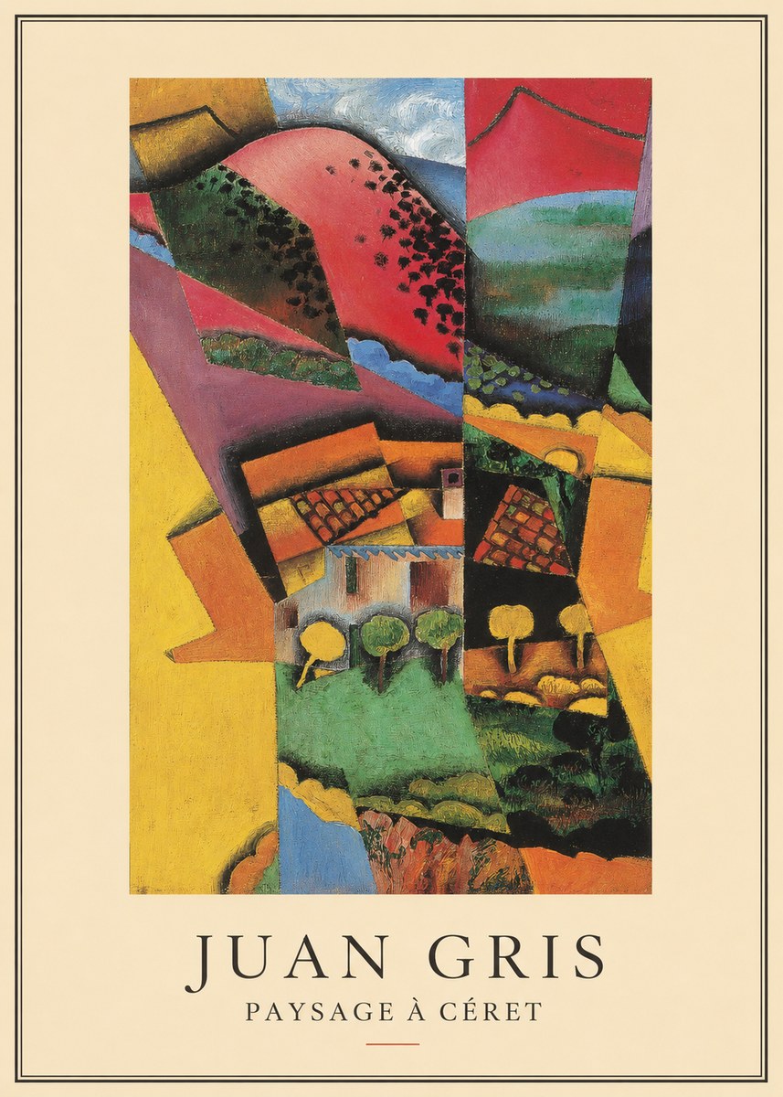 Juan Gris Paysage À Céret No3 - Plakat