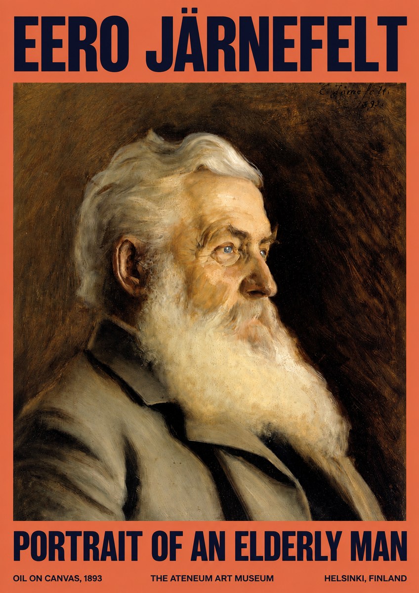 Eero Järnefelt Portrait of an Elderly Man No2 - Plakat