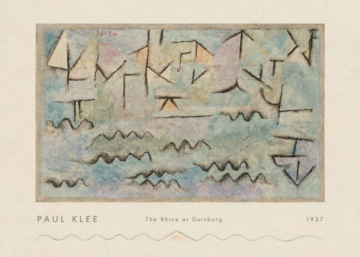 Paul Klee The Rhine at Duisburg No4 - Plakat